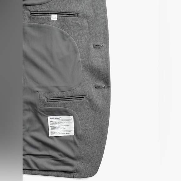 Ministry of Supply - Velocity Suit Jacket - 36 - Graphite NWT wrinkle resistant - Picture 10 of 12